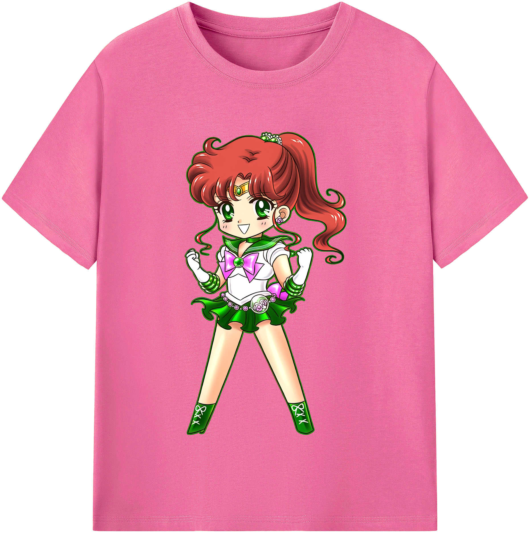 （画像用） 美少女戦士セーラームーン 木野 まこと きの まこと Sailor Moon Kino Makoto （セーラージュピター；Sailor Jupiter） レディースカジュアルプリントTシャツ（綿100％）